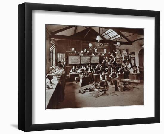 Boys Making Shoes at the Anerley Residential School for Elder Deaf Boys, Penge, 1908-null-Framed Photographic Print