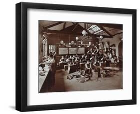 Boys Making Shoes at the Anerley Residential School for Elder Deaf Boys, Penge, 1908-null-Framed Photographic Print