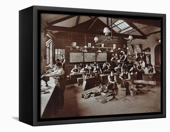 Boys Making Shoes at the Anerley Residential School for Elder Deaf Boys, Penge, 1908-null-Framed Stretched Canvas