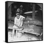 Boys Making the Native Umbrella, Burma, 1908-null-Framed Stretched Canvas