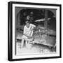 Boys Making the Native Umbrella, Burma, 1908-null-Framed Photographic Print