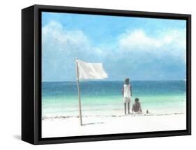 Boys on Beach, Kenya-Lincoln Seligman-Framed Stretched Canvas