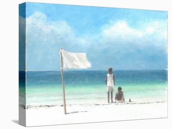 Boys on Beach, Kenya-Lincoln Seligman-Stretched Canvas