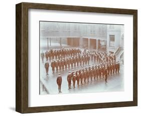 Boys on Parade at the Boys Home Industrial School, London, 1900-null-Framed Photographic Print