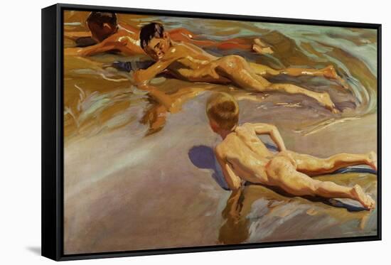 Boys On the Beach, 1910-Joaquín Sorolla y Bastida-Framed Stretched Canvas