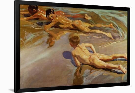 Boys On the Beach, 1910-Joaquín Sorolla y Bastida-Framed Giclee Print