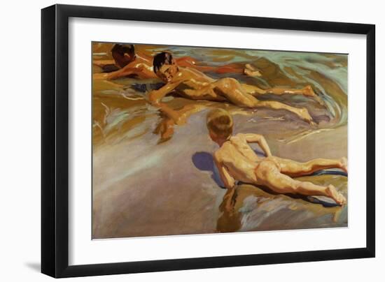 Boys On the Beach, 1910-Joaquín Sorolla y Bastida-Framed Giclee Print