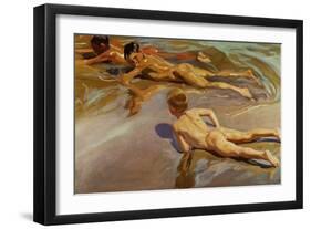 Boys On the Beach, 1910-Joaquín Sorolla y Bastida-Framed Giclee Print