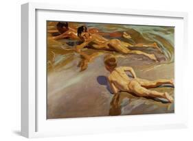 Boys On the Beach, 1910-Joaquín Sorolla y Bastida-Framed Giclee Print