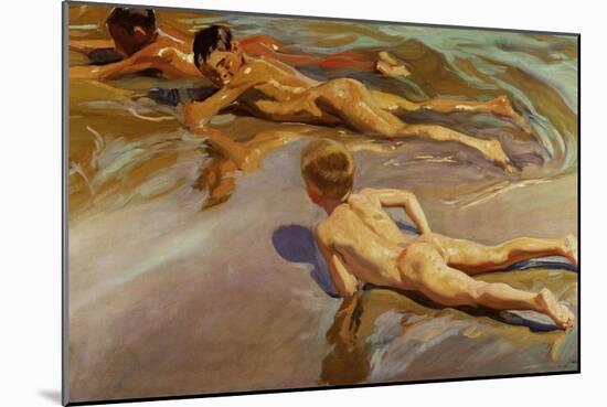 Boys On the Beach, 1910-Joaquín Sorolla y Bastida-Mounted Giclee Print