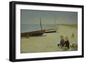 Boys on the Beach at Skagen-Peder Severin Kröyer-Framed Giclee Print
