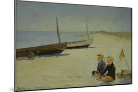 Boys on the Beach at Skagen-Peder Severin Kröyer-Mounted Giclee Print