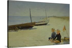 Boys on the Beach at Skagen-Peder Severin Kröyer-Stretched Canvas