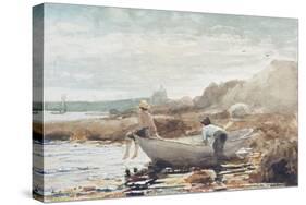 Boys on the Beach-Winslow Homer-Stretched Canvas