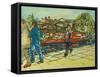 Boys on the Towpath, Camden Lock-Brenda Brin Booker-Framed Stretched Canvas