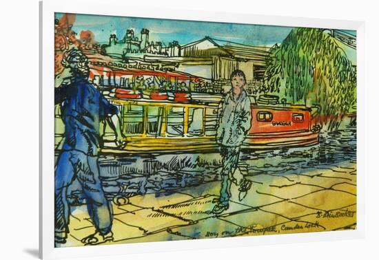 Boys on the Towpath, Camden Lock-Brenda Brin Booker-Framed Giclee Print