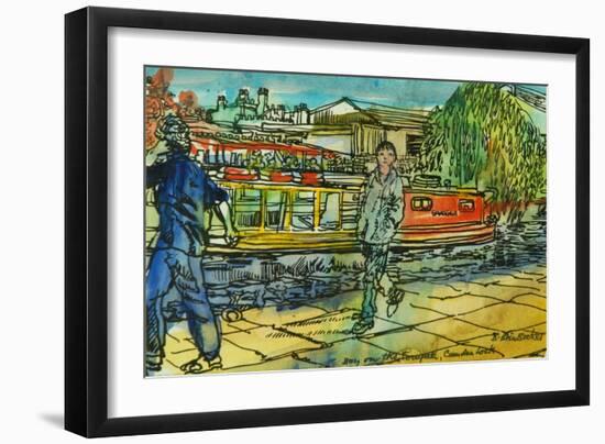 Boys on the Towpath, Camden Lock-Brenda Brin Booker-Framed Giclee Print