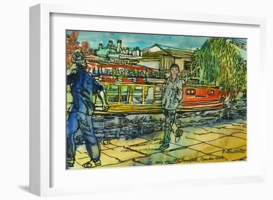 Boys on the Towpath, Camden Lock-Brenda Brin Booker-Framed Giclee Print