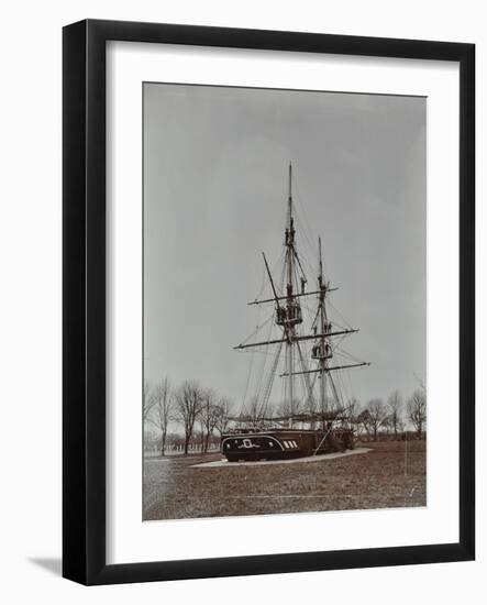 Boys Performing Seamanship Display, Feltham Industrial School, London, 1908-null-Framed Photographic Print