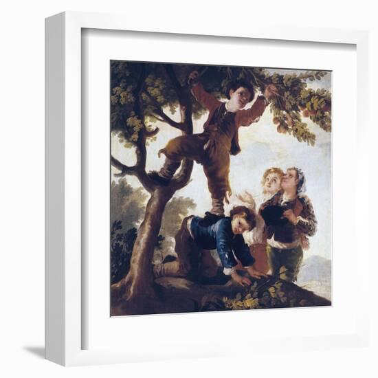 Boys Picking Fruit-Francisco de Goya-Framed Art Print