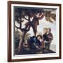 Boys Picking Fruit-Francisco de Goya-Framed Art Print