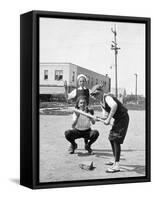 Boys Play Baseball in a Sandlot, Ca. 1923-null-Framed Stretched Canvas