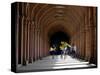 Boys Play Soccer Through an Arched Hallway at the Allahabad University Campus-null-Stretched Canvas