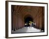 Boys Play Soccer Through an Arched Hallway at the Allahabad University Campus-null-Framed Photographic Print