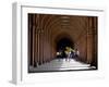 Boys Play Soccer Through an Arched Hallway at the Allahabad University Campus-null-Framed Photographic Print