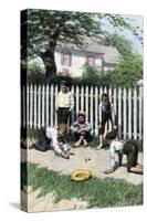 Boys Playing a Game of Marbles in a Small Town, Early 1900s-null-Stretched Canvas