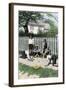 Boys Playing a Game of Marbles in a Small Town, Early 1900s-null-Framed Giclee Print