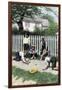 Boys Playing a Game of Marbles in a Small Town, Early 1900s-null-Framed Giclee Print