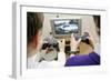 Boys Playing a Video Game-Johnny Greig-Framed Photographic Print