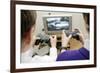 Boys Playing a Video Game-Johnny Greig-Framed Photographic Print