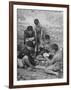 Boys Playing Cards on Steps in Town-Dmitri Kessel-Framed Photographic Print