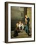 Boys playing dice in front of Christiansborg palace in Copenhagen.-Constantin Hansen-Framed Giclee Print