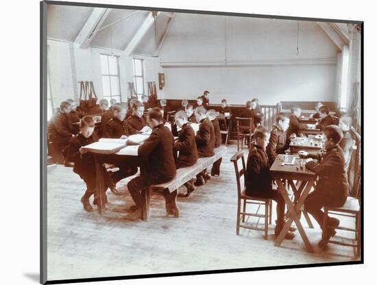 Boys Playing Dominoes and Reading at the Boys Home Industrial School, London, 1900-null-Mounted Photographic Print