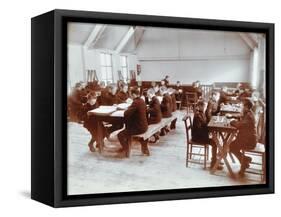 Boys Playing Dominoes and Reading at the Boys Home Industrial School, London, 1900-null-Framed Stretched Canvas