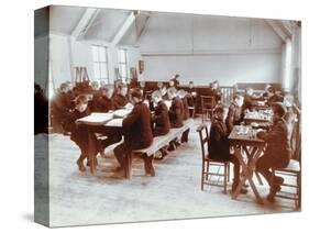 Boys Playing Dominoes and Reading at the Boys Home Industrial School, London, 1900-null-Stretched Canvas