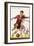 Boys Playing Football in Spanish Team Colours-null-Framed Photographic Print