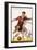 Boys Playing Football in Spanish Team Colours-null-Framed Photographic Print