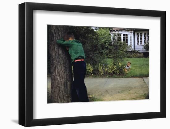 Boys Playing Hide and Seek-William P. Gottlieb-Framed Photographic Print