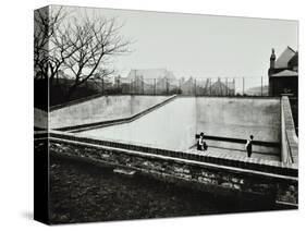 Boys Playing in a Fives Court, Strand School, London, 1914-null-Stretched Canvas