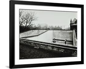 Boys Playing in a Fives Court, Strand School, London, 1914-null-Framed Photographic Print