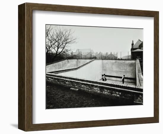 Boys Playing in a Fives Court, Strand School, London, 1914-null-Framed Photographic Print