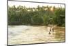 Boys playing in surf, Mirrisa beach, South coast, Sri Lanka-Peter Adams-Mounted Photographic Print