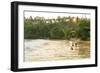 Boys playing in surf, Mirrisa beach, South coast, Sri Lanka-Peter Adams-Framed Photographic Print