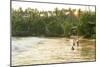 Boys playing in surf, Mirrisa beach, South coast, Sri Lanka-Peter Adams-Mounted Photographic Print