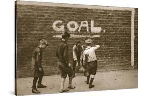 Boys Playing in the East End, from 'Wonderful London', Published 1926-27 (Photogravure)-English Photographer-Stretched Canvas