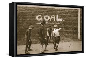 Boys Playing in the East End, from 'Wonderful London', Published 1926-27 (Photogravure)-English Photographer-Framed Stretched Canvas